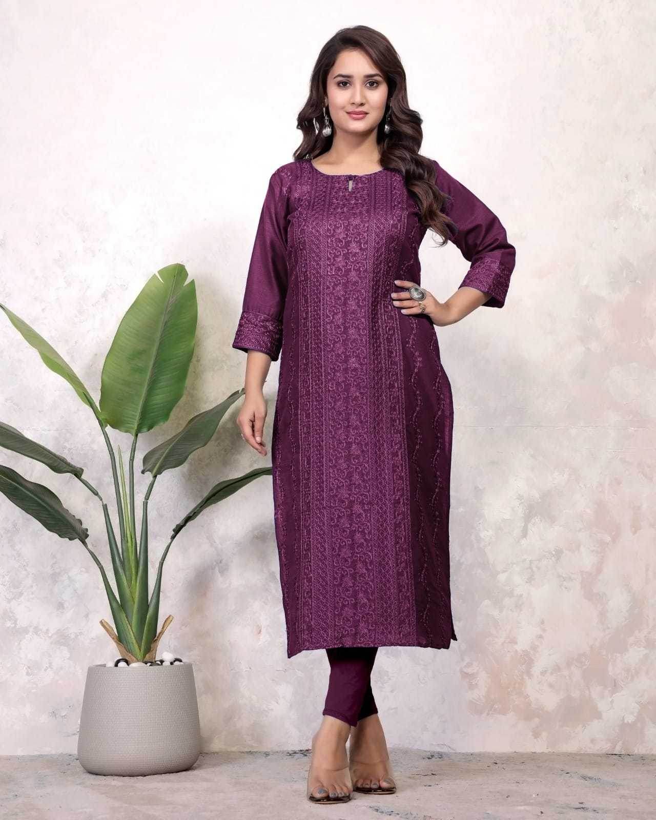 Rayon Chikankari Kurti - MYLUXURY LANE ENTERPRISE